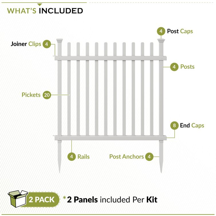 Burbank Vinyl Picket Fence (44